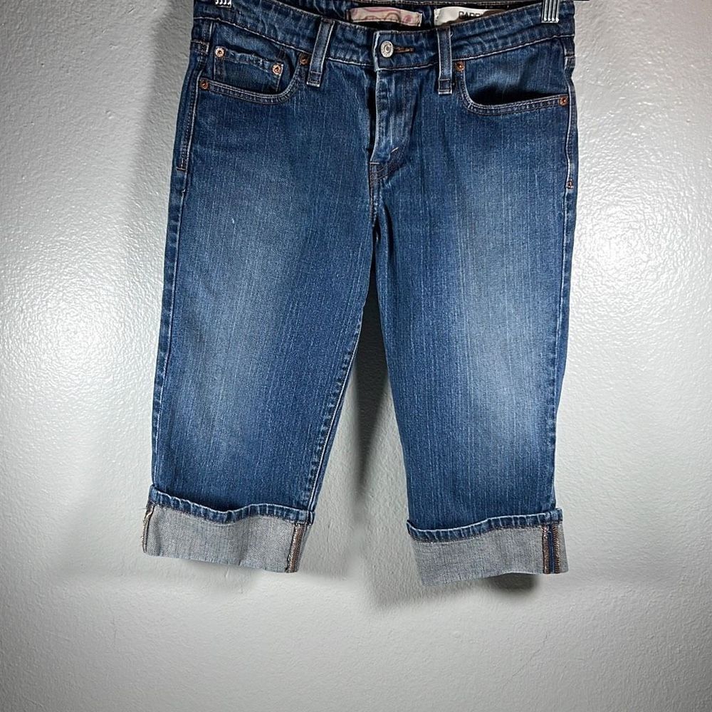 Levi’s Women’s Red Tab 515 Cuffed Capri Jeans Denim Blue Medium Wash Size 8
